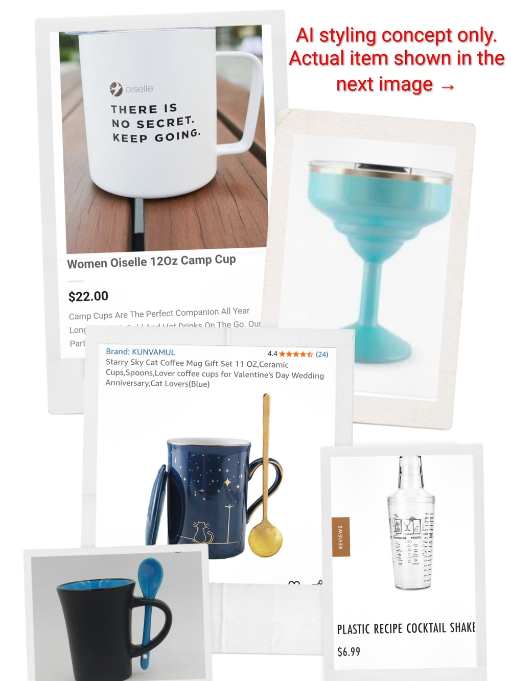 5-Piece Drinkware Bundle: Mugs, Cups & Cocktail Shaker